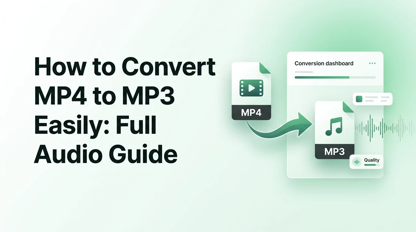 How to Convert MP4 to MP3 Easily: Full Audio Guide
